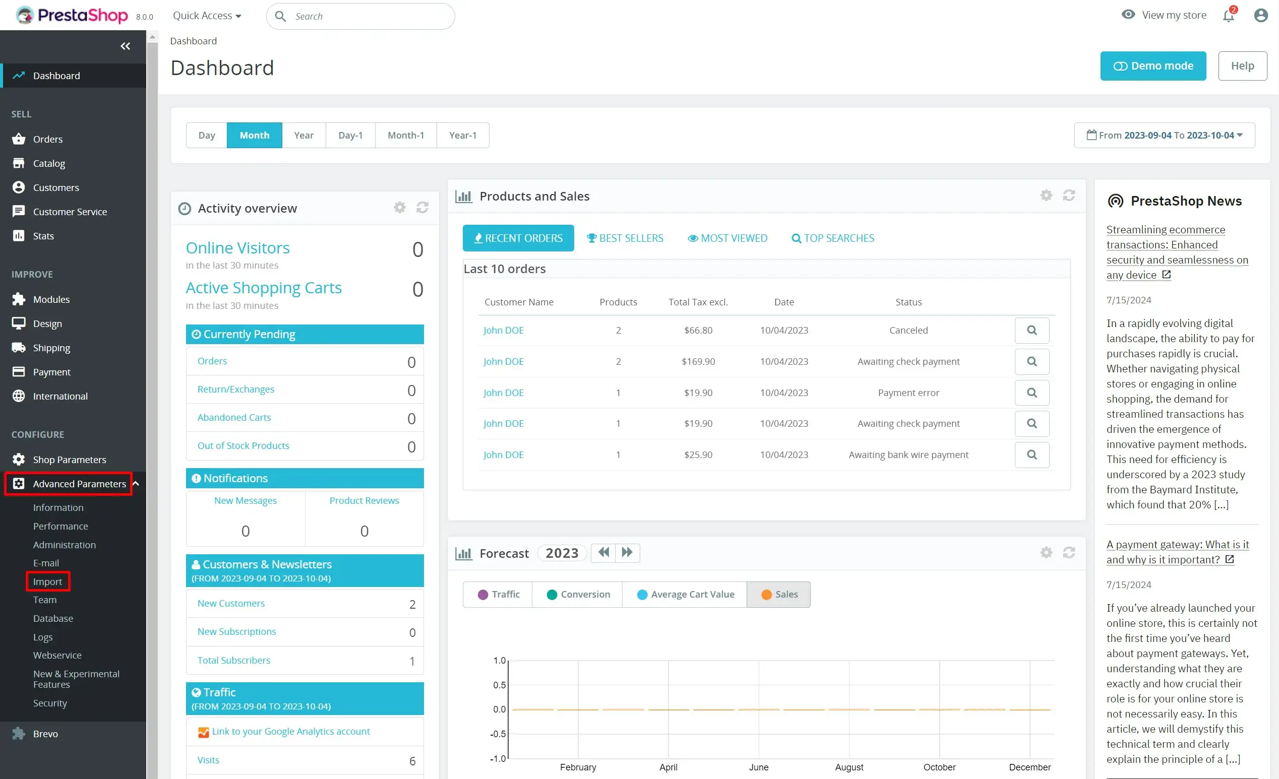 How to import CSV files to PrestaShop - Step 1