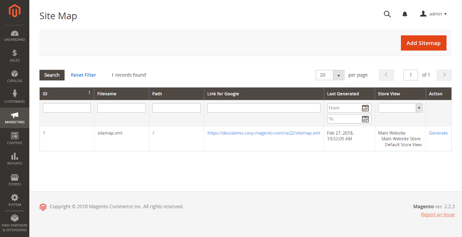 Magento SEO - Using XML site map