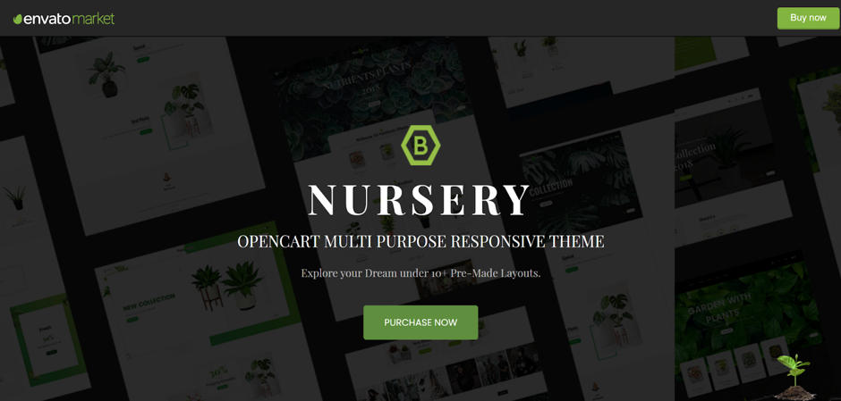 Nursery Plant preview store (best OpenCart themes)