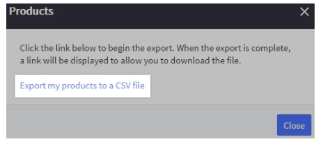 Export your products to a CSV file