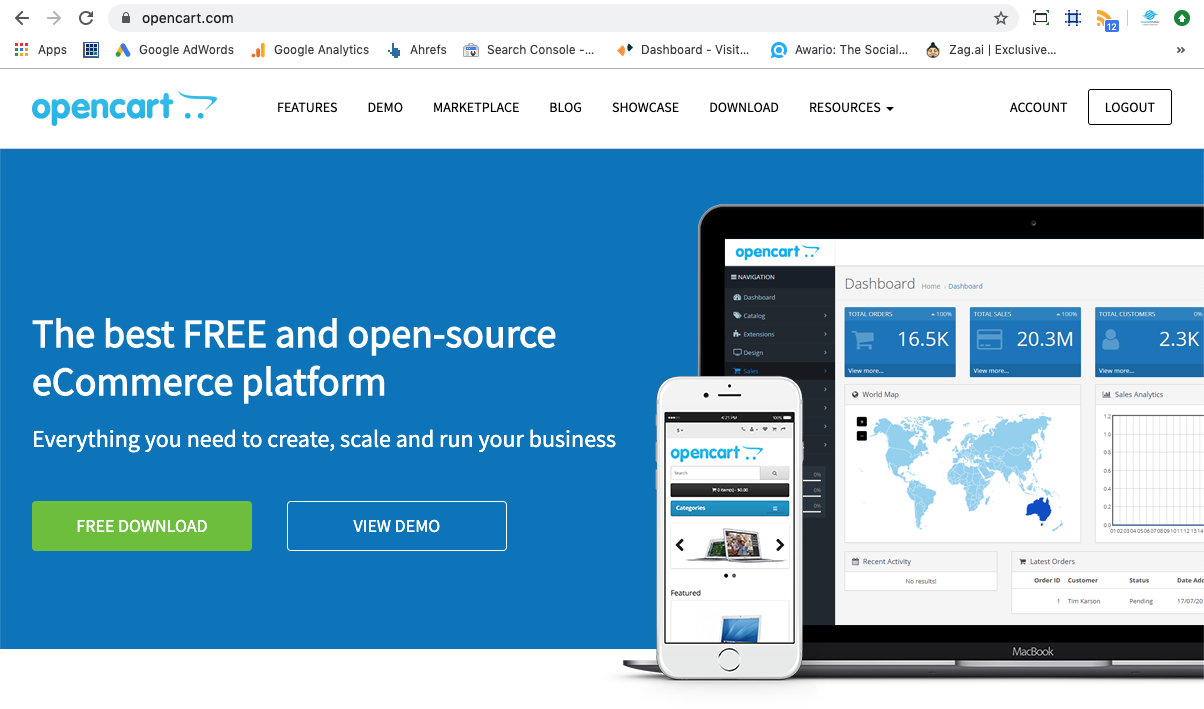 opencart website