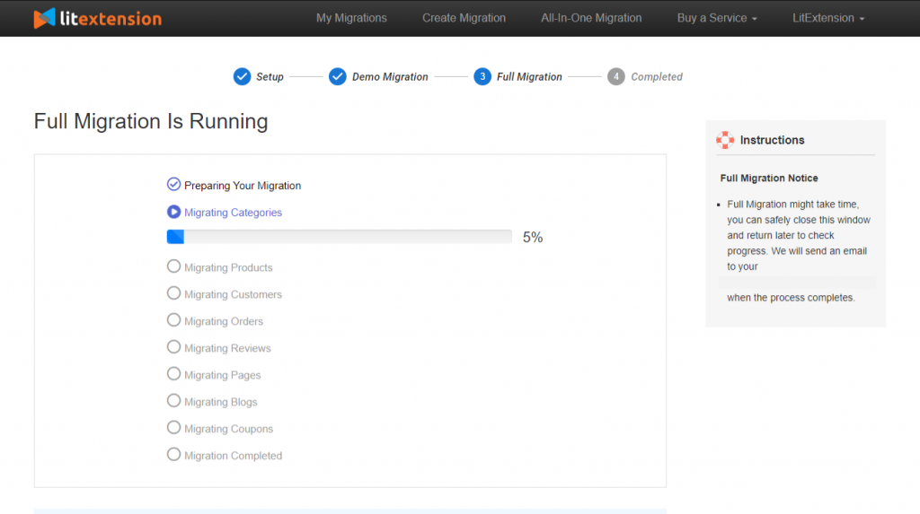 export nopcommerce data