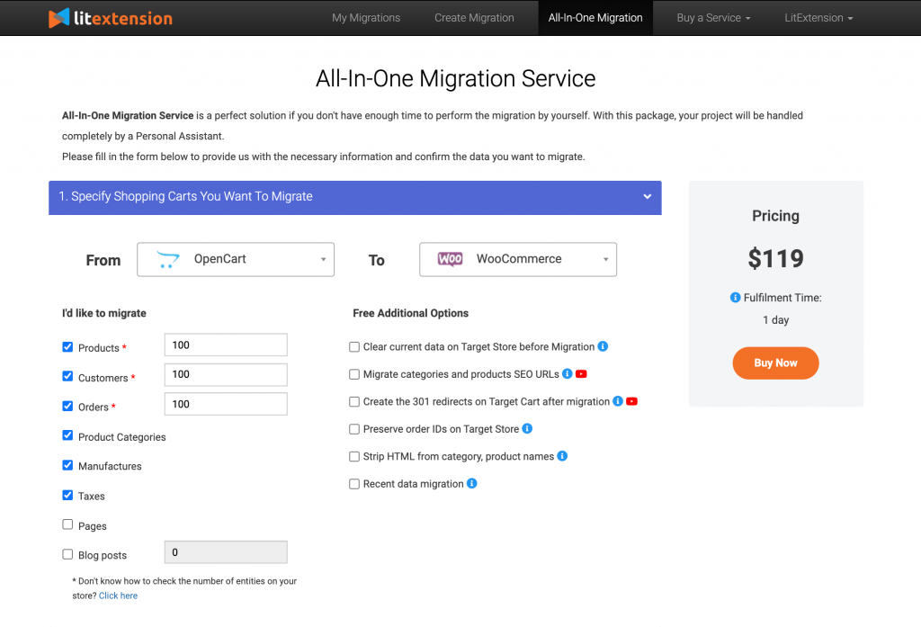 LitExtension's All-In-One Migration Service