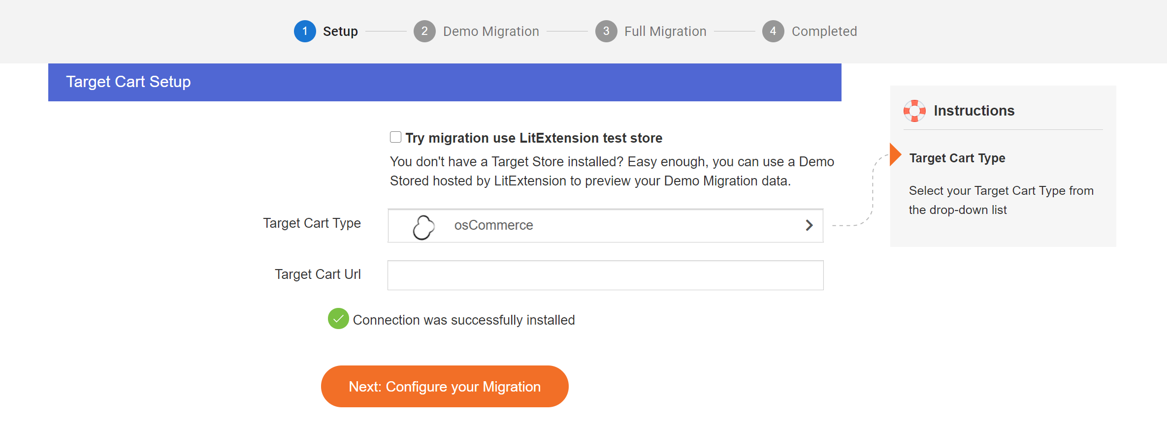 Migrate to osCommerce