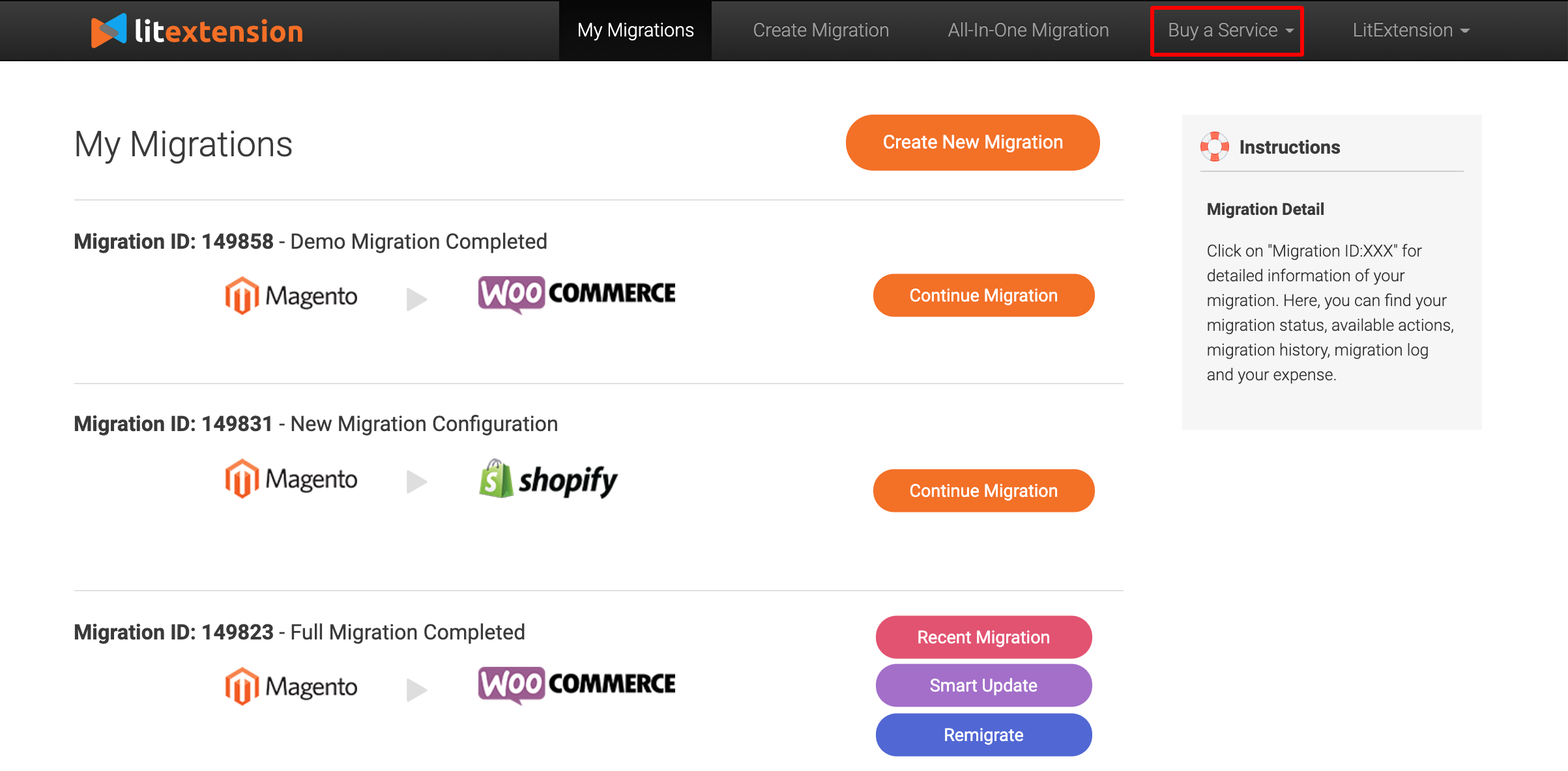 Shopping Cart Migration - Choose Customization Service