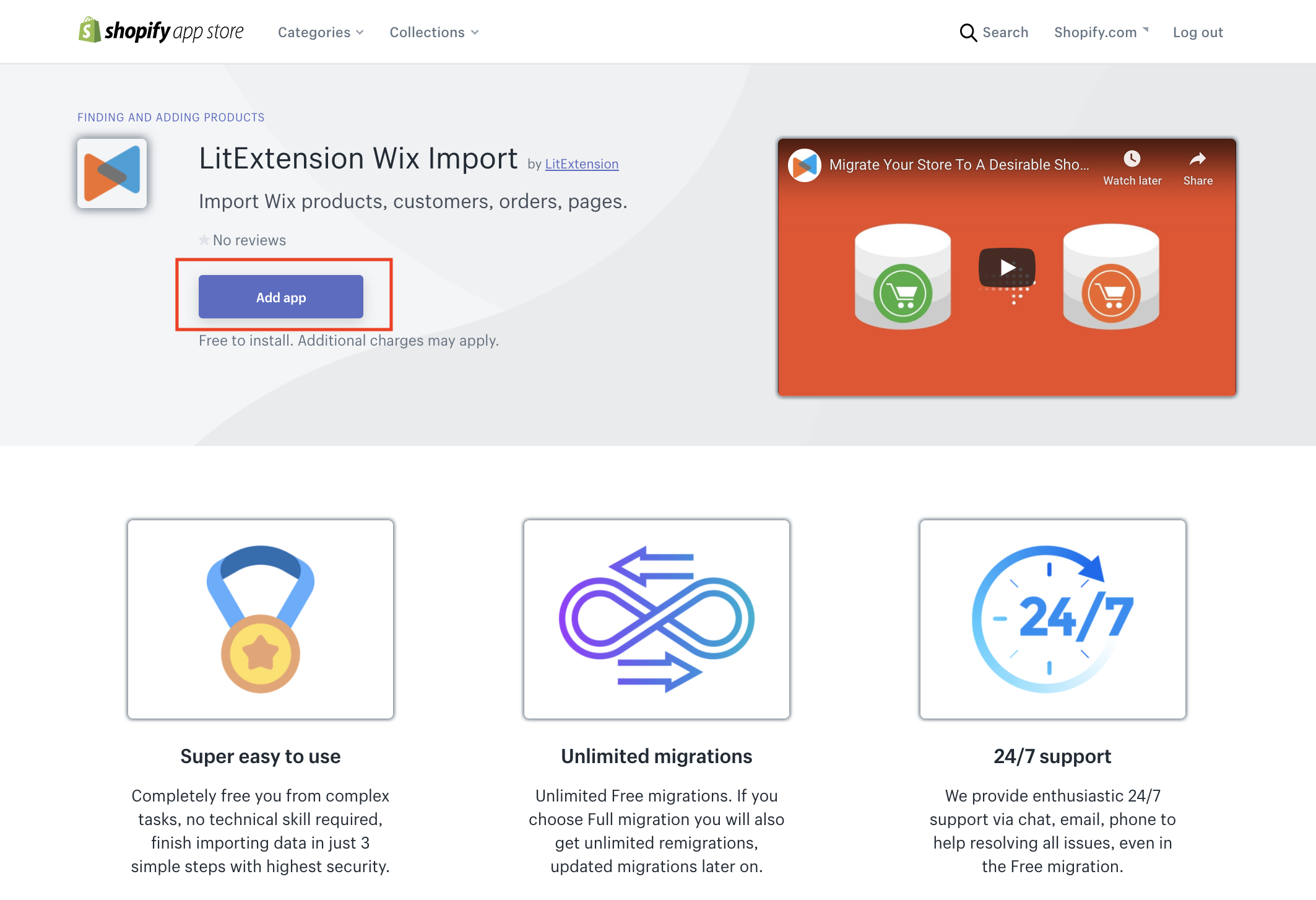Wix import app