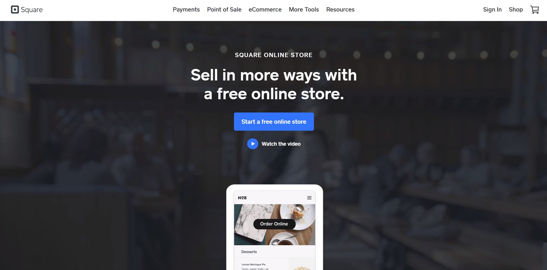 free shopping cart softwares Square Online