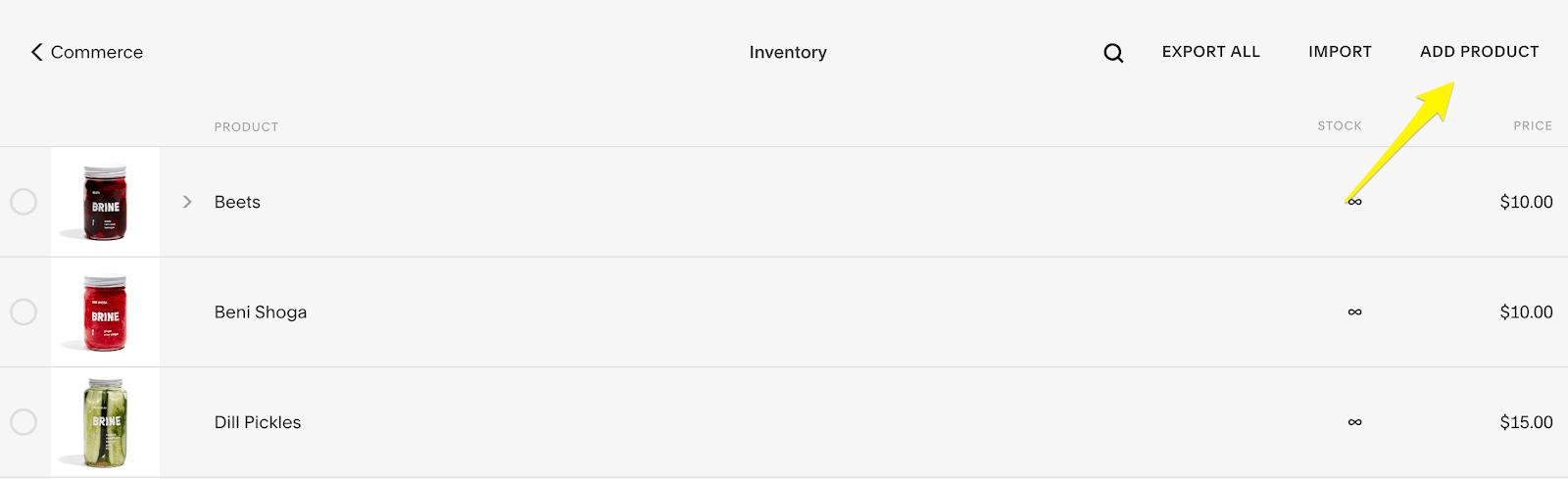 Squarespace Inventory Management