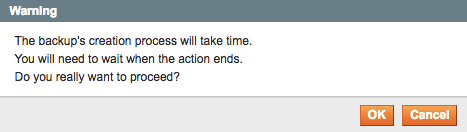 Magento backup