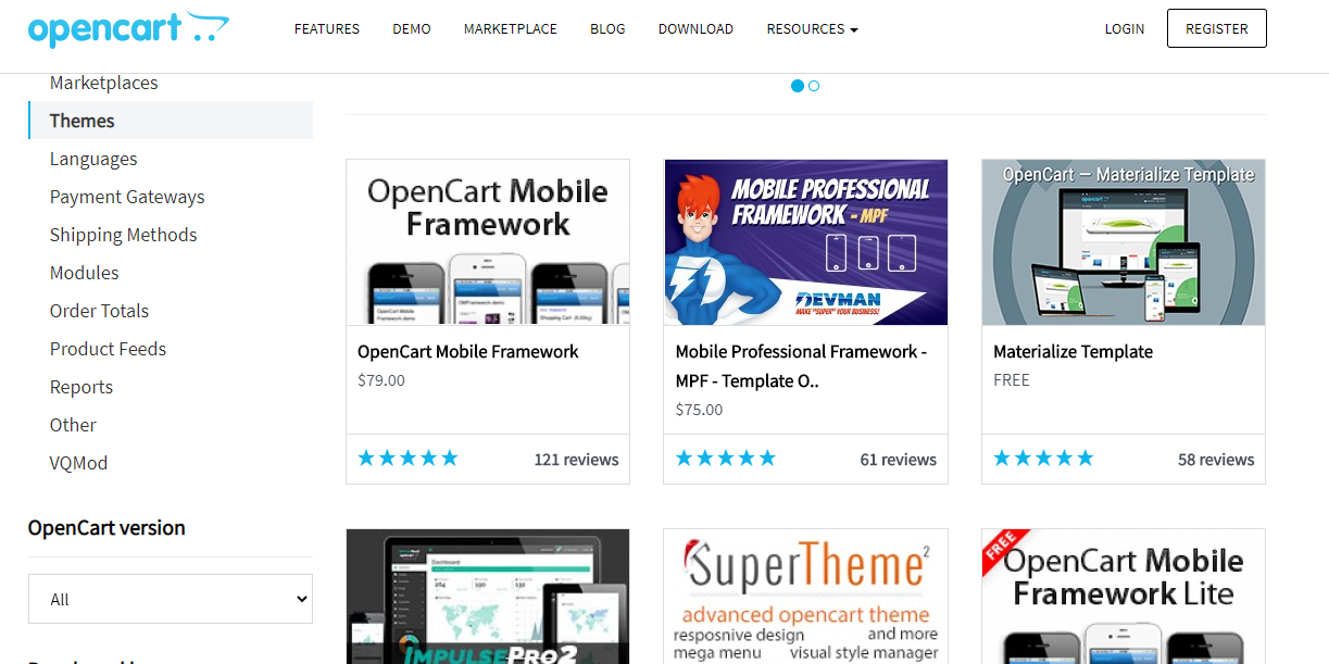 OpenCart theme