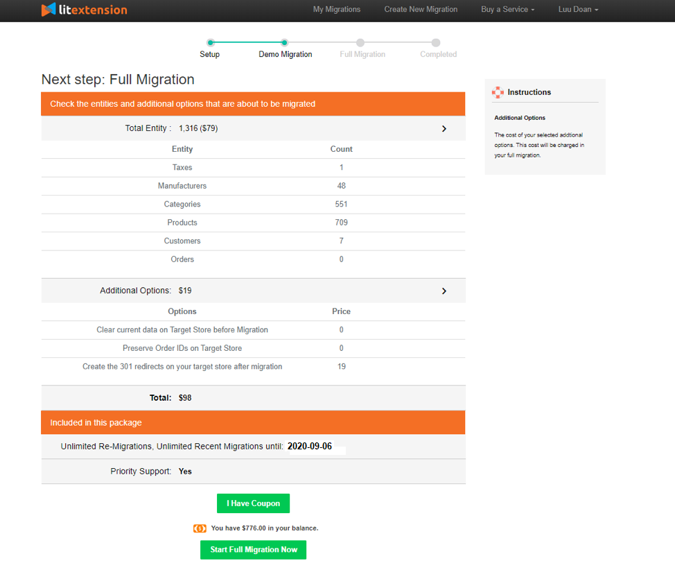 Free Demo migration