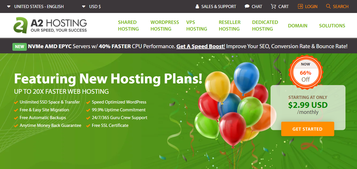 a2 Hosting for WordPress