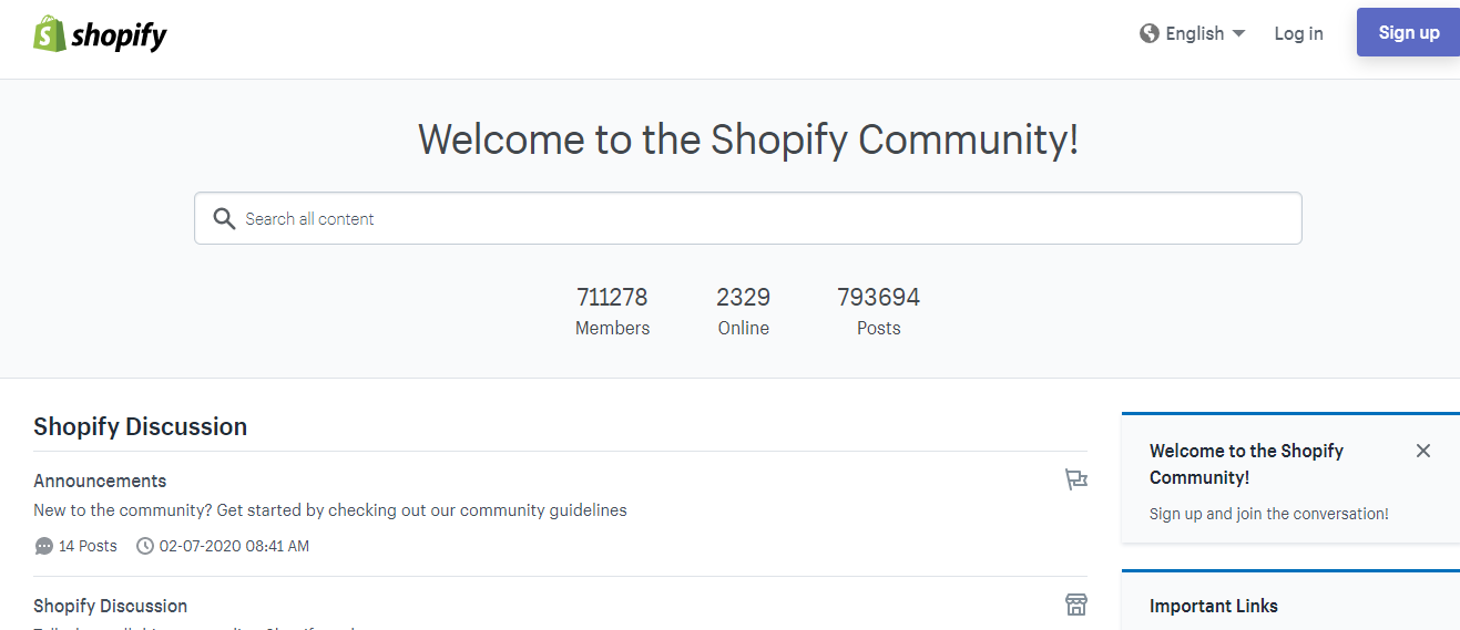 Shopify community