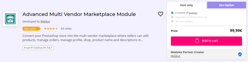 Advanced Multi Vendor Marketplace Module