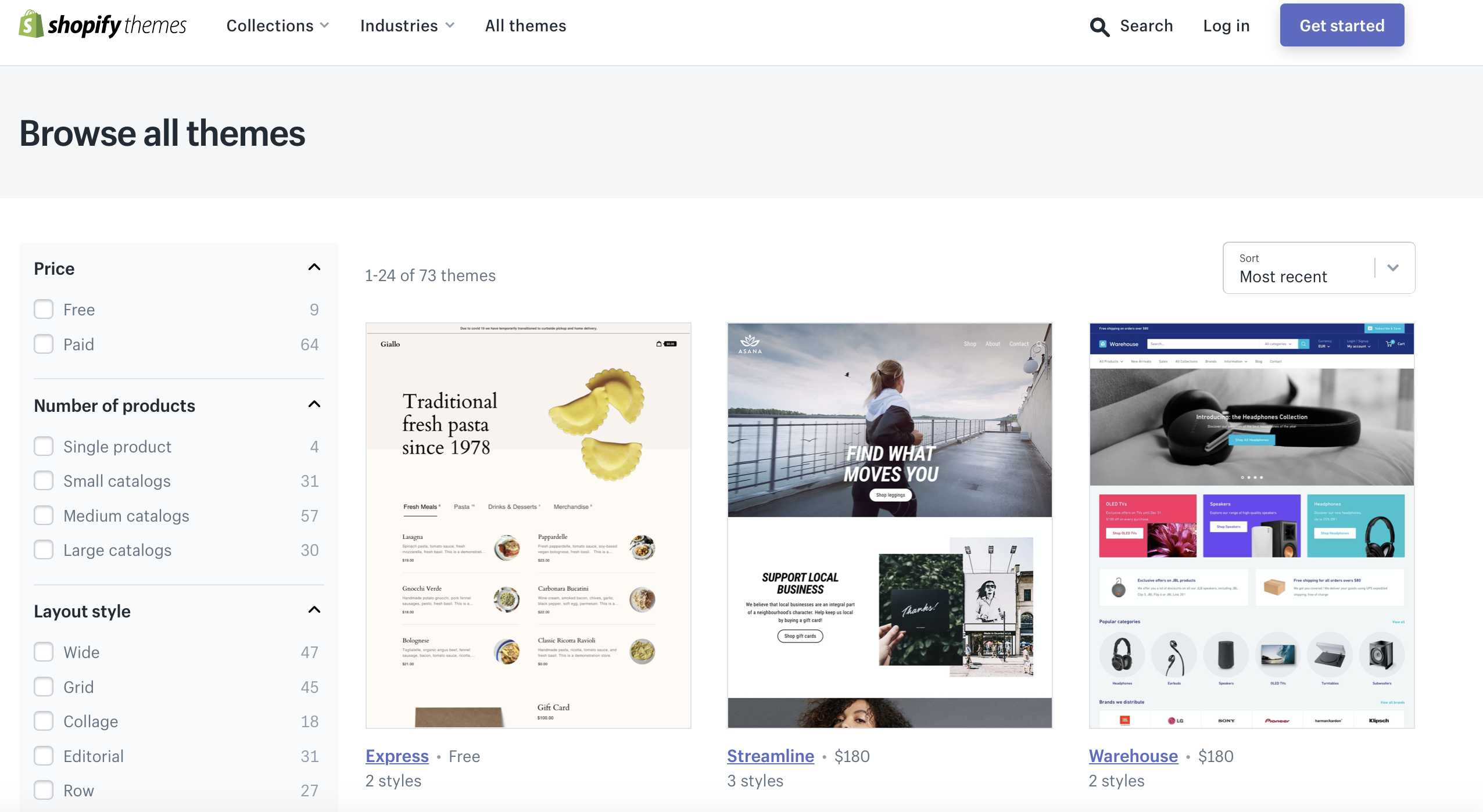 Shopify themes