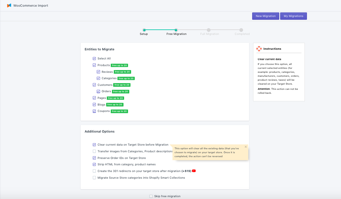 woocommerce to shopify app