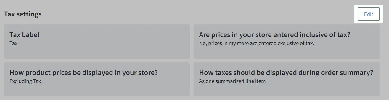 Tax setting (Shopify to BigCommerce)
