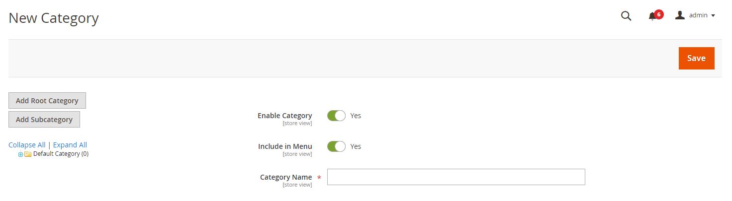 How to create a new root category when setting up Magento multi stores
