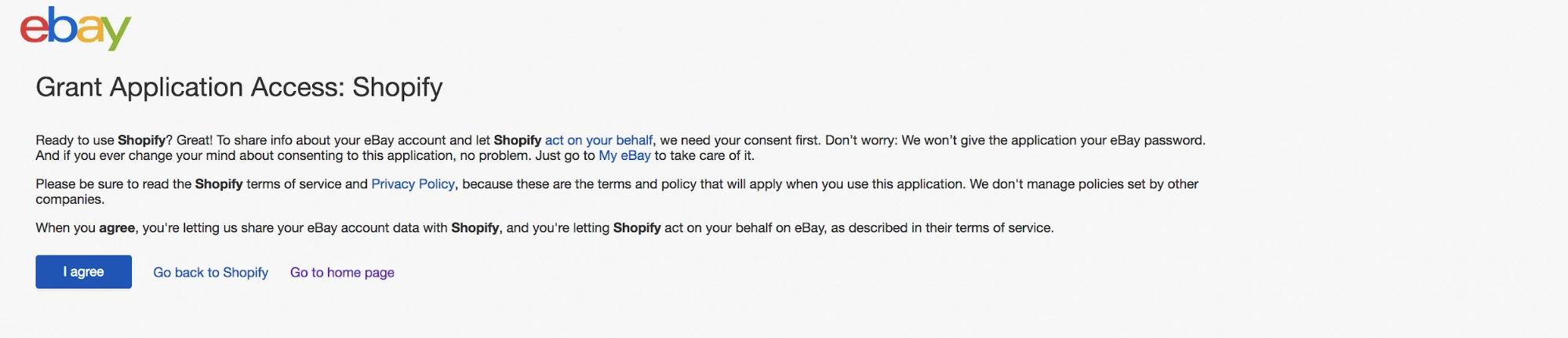 to grant Shopify access to your eBay account - Shopify eBay integration