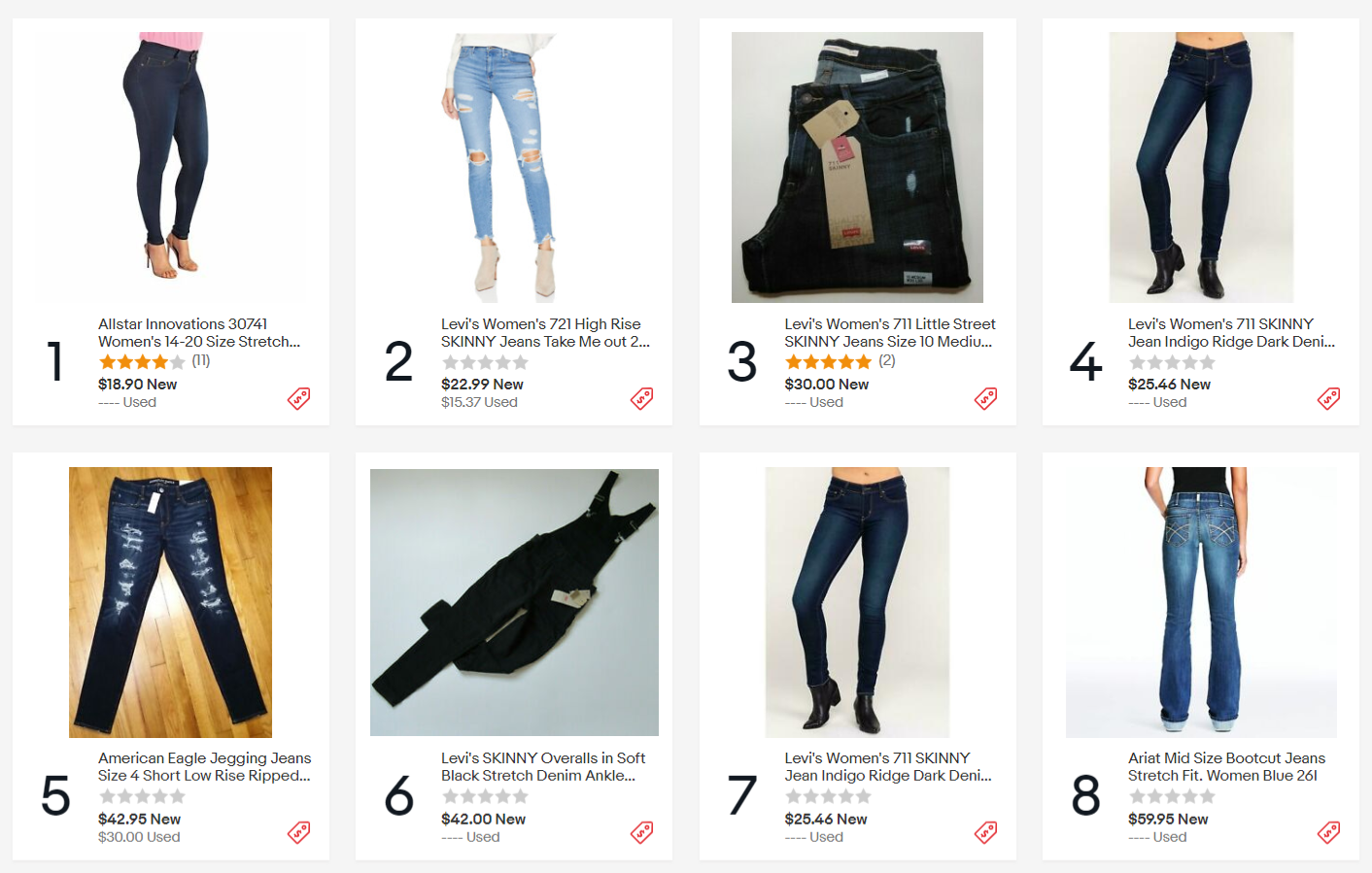 hottest selling jeans on ebay