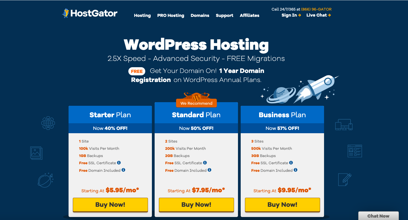 Hostgator - Woocommerce hosting providers