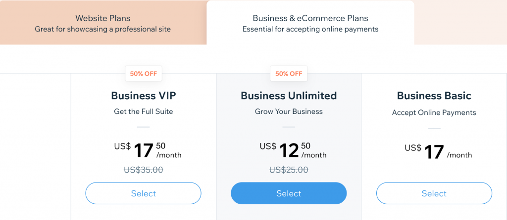 wix google workspace pricing