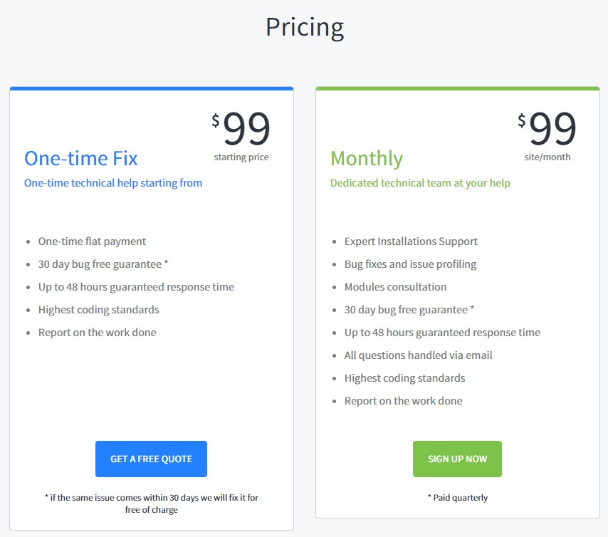 OpenCart support service price (OpenCart vs PrestaShop)