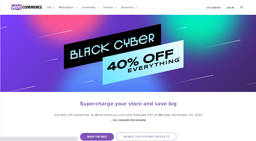 WooCommerce homepage