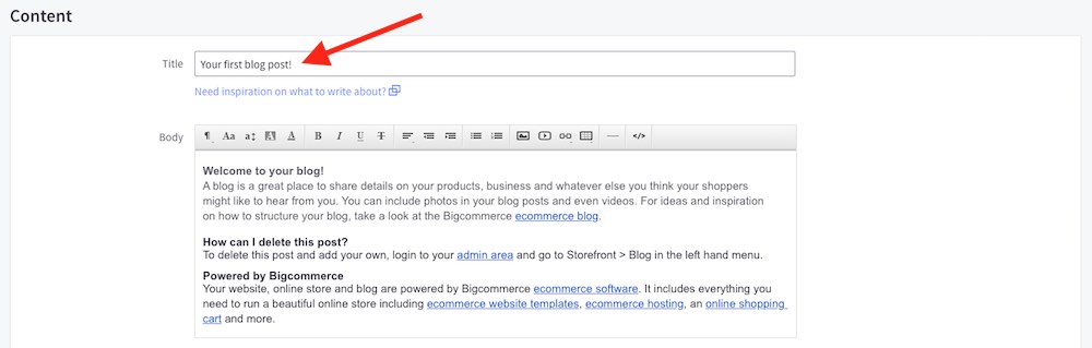 blog title bigcommerce seo