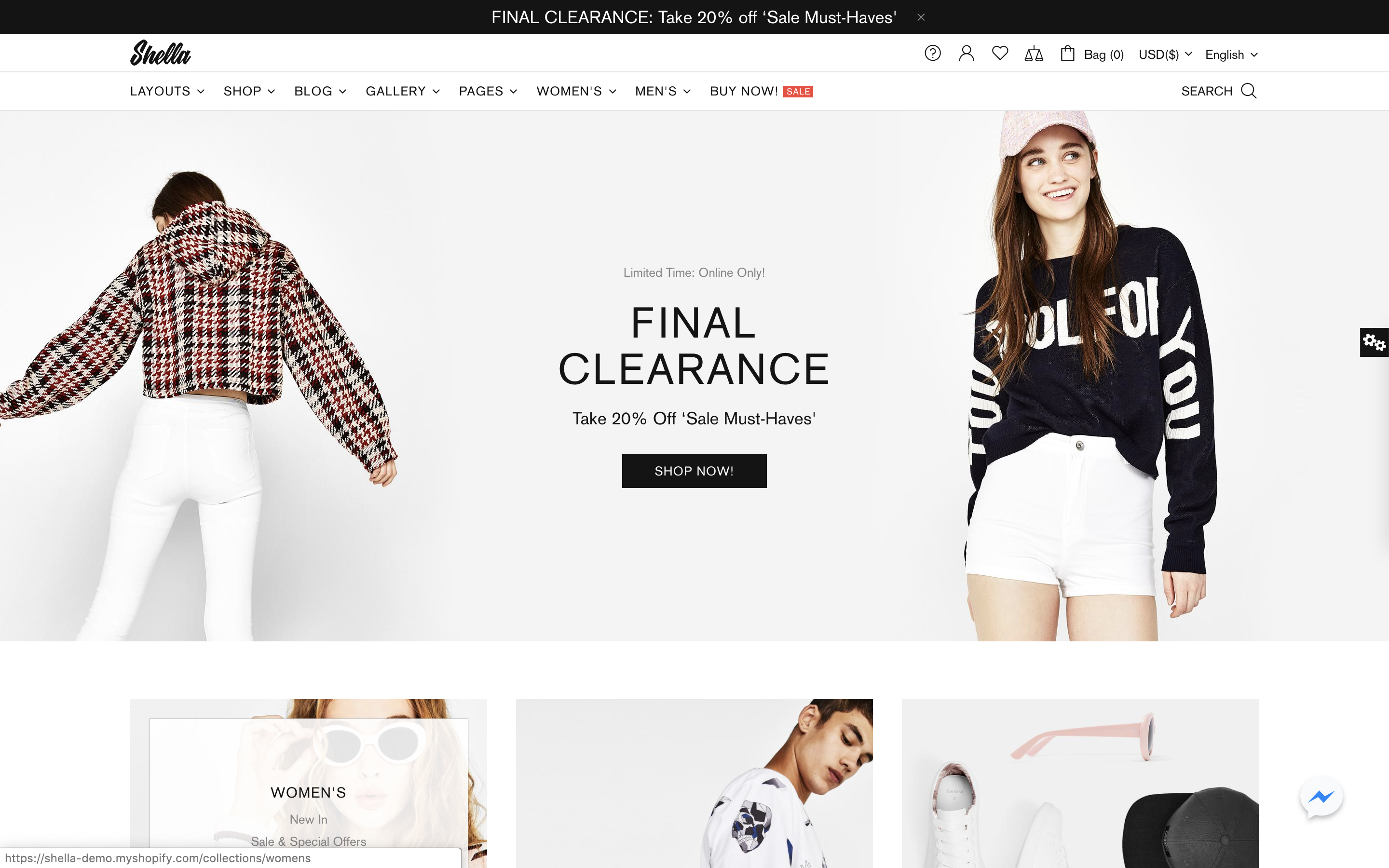 Shopify theme Shella