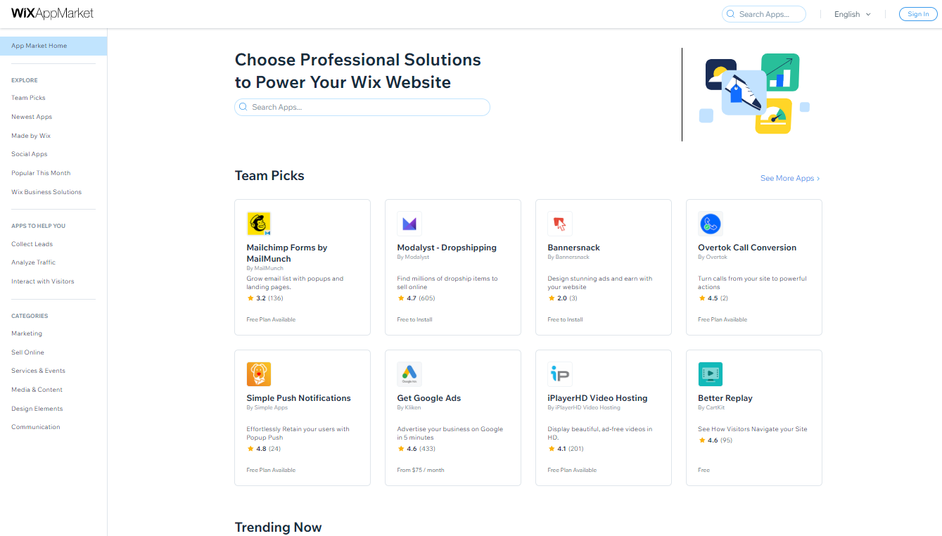 Wix App Market