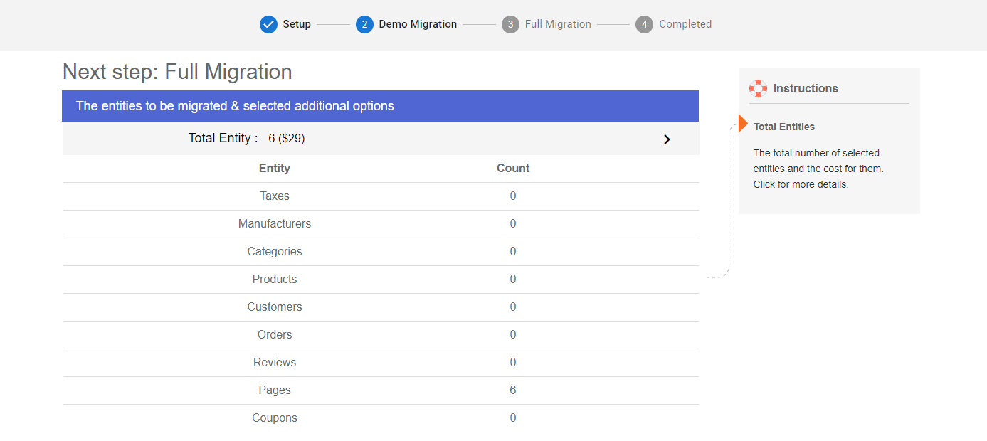 Start full migration