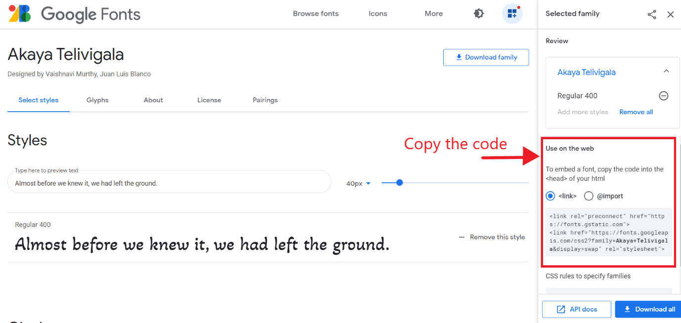 Copy the code