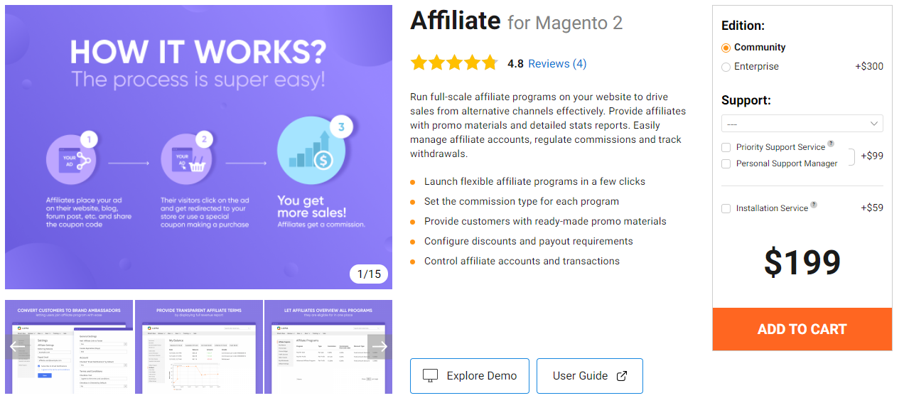 Magento 2 Affiliate extension by Amasty