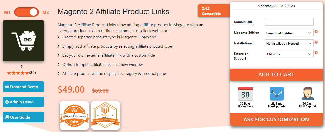 Magento 2 Affiliate extension by Magecomp