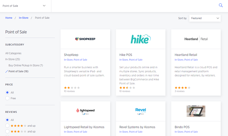 BigCommerce pricing - Point Of Sale
