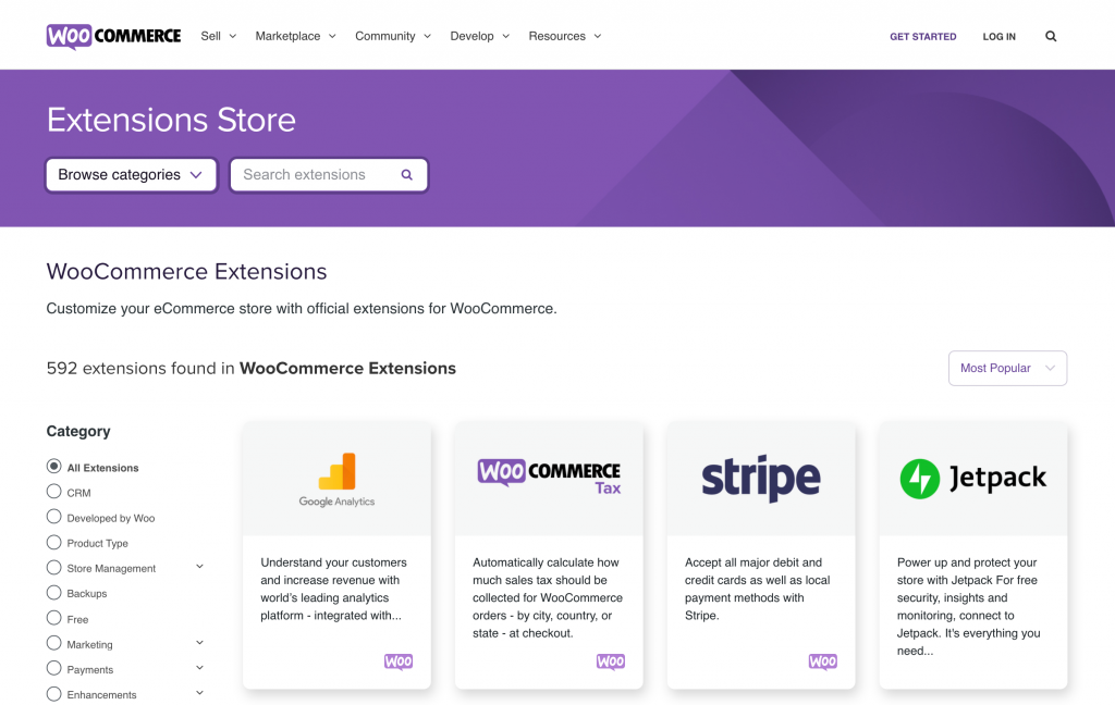 WooCommerce Extensions Store