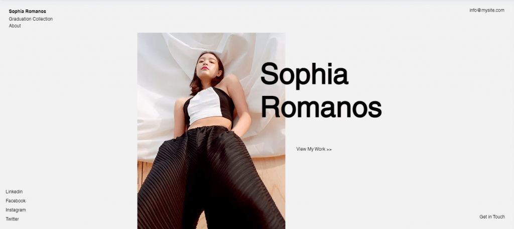 wix fashion designer template