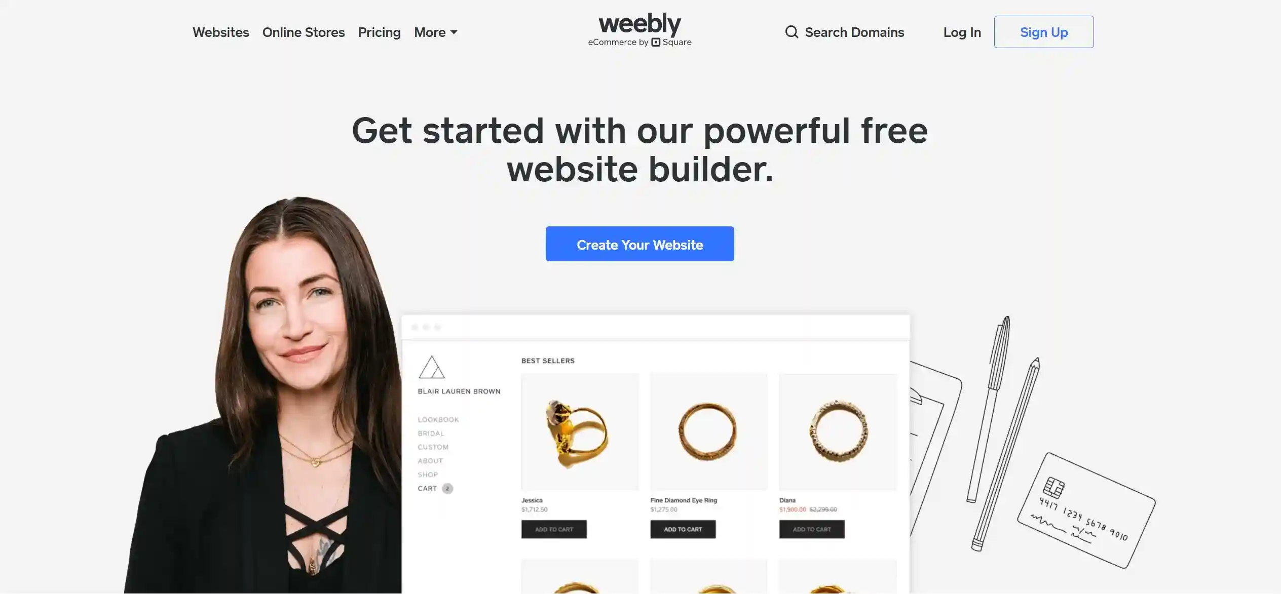 One of Wix alternatives: Weebly