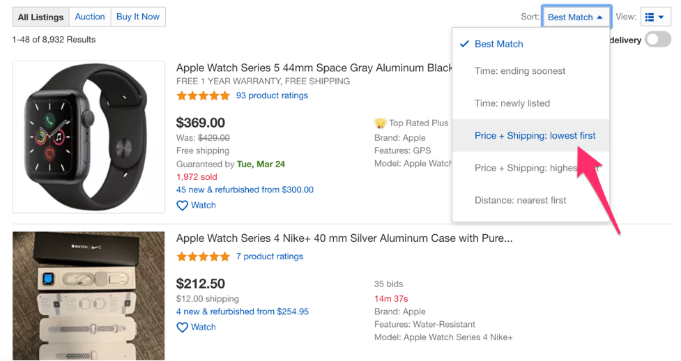 eBay shipping - etsy vs ebay comparison