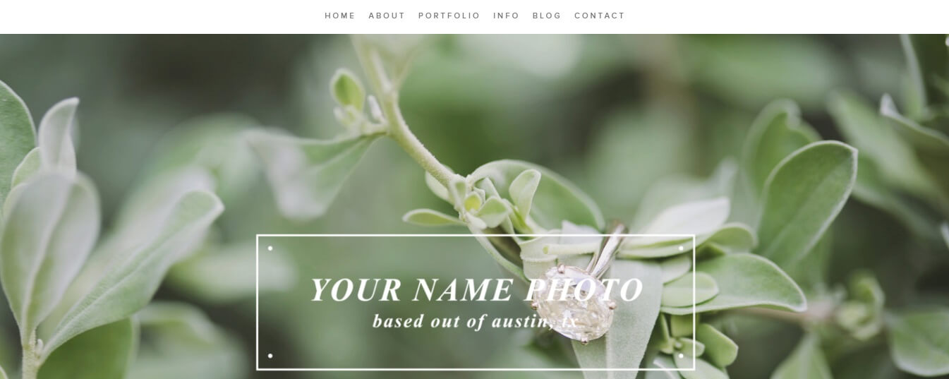 Demo version of the template for photographers and creatives