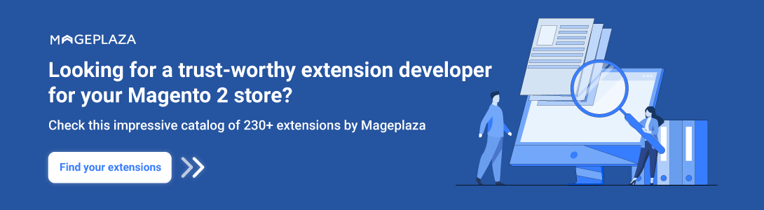 A banner that introduces Magento 2 extensions