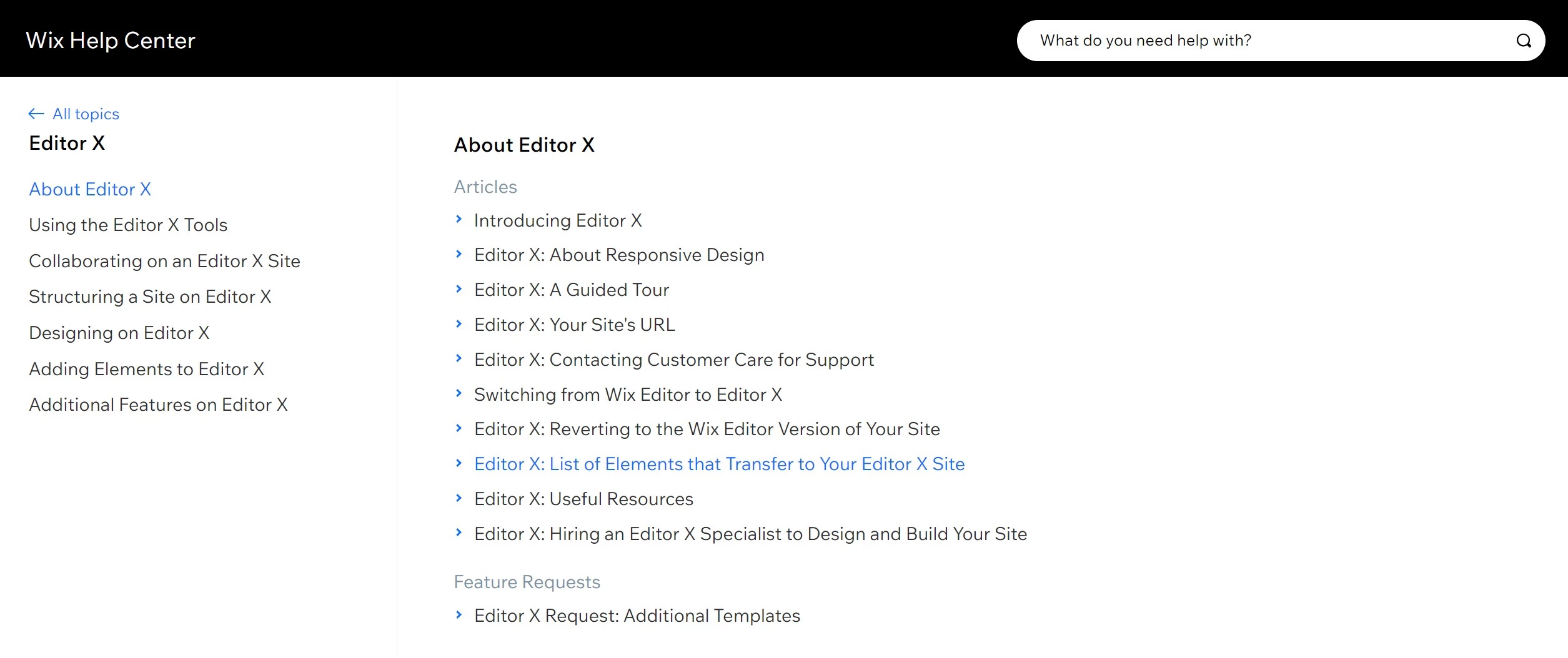 Editor X support