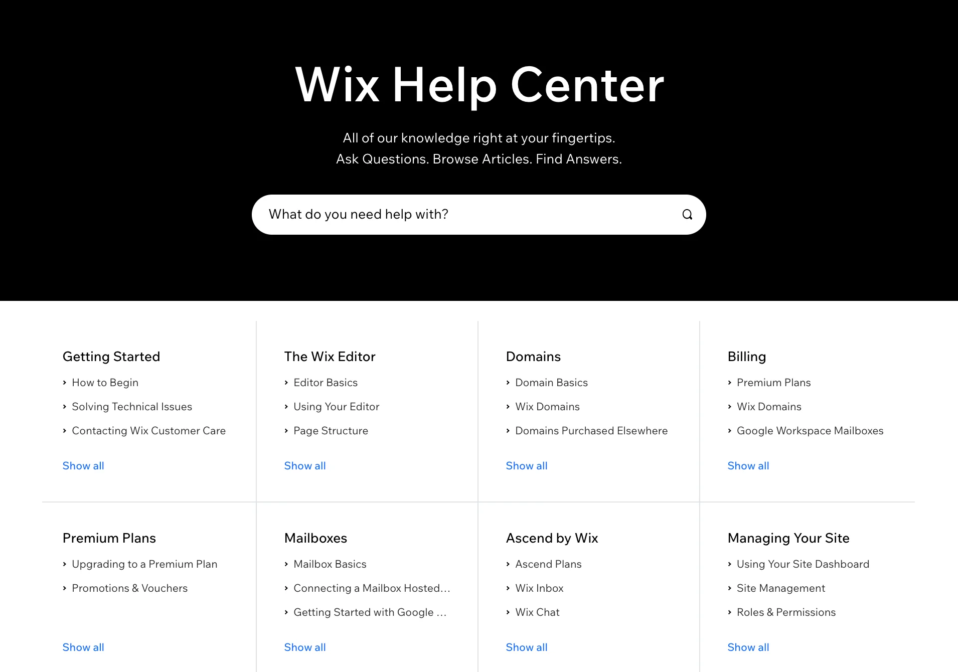 wix or wordpress support