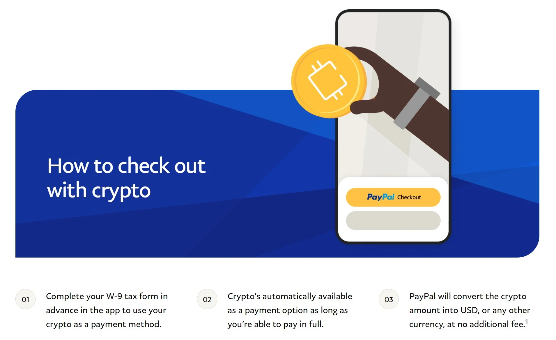 How to checkout with PayPal cryptocurrency