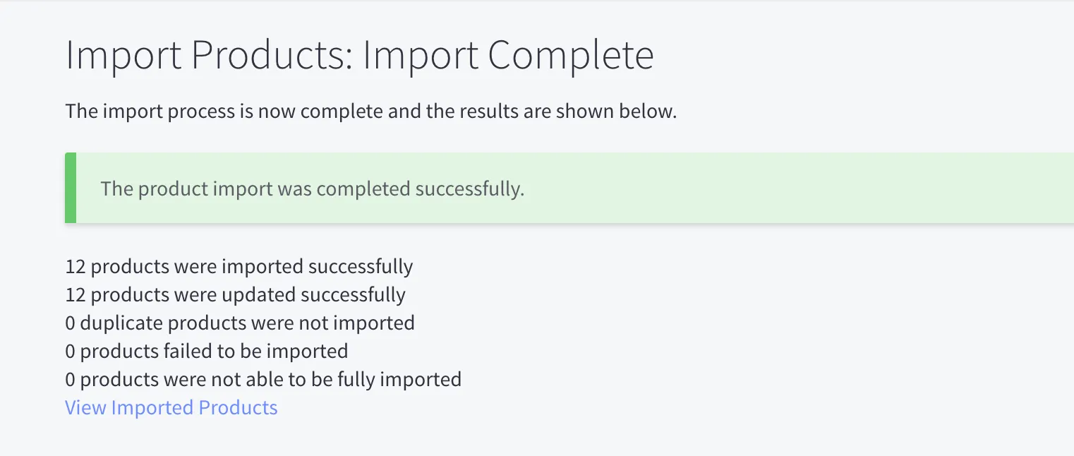 Products results