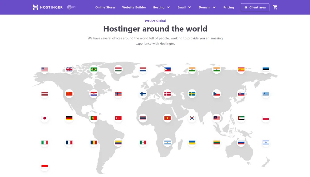 Hostinger data centers over the world