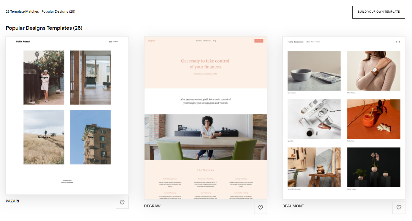 Squarespace templates