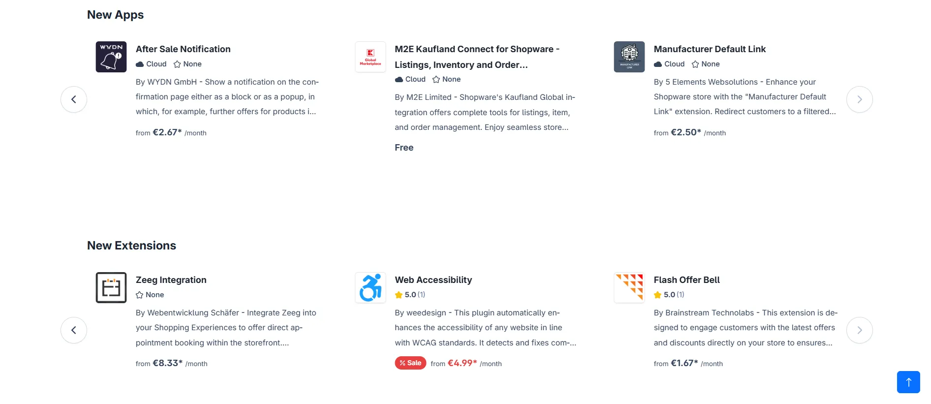 Shopware app store