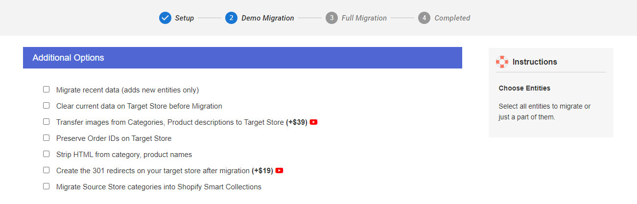 Additional Options Magento to Shopify Migration